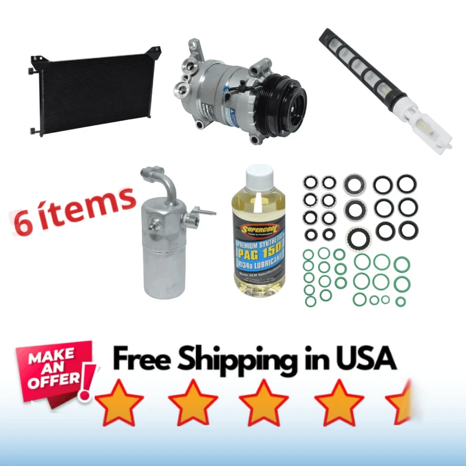 Kit Compressor A/C Fit GMC Sierra 1500, 2500 99-01, 3500 01, Yukon,XL 1500 00-02 - Image 1 of 1