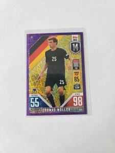 Thomas Müller LILA FOLIE PARALLEL EINSATZ 2022 Topps Match Attax #CD14 Karte - Bild 1 von 2