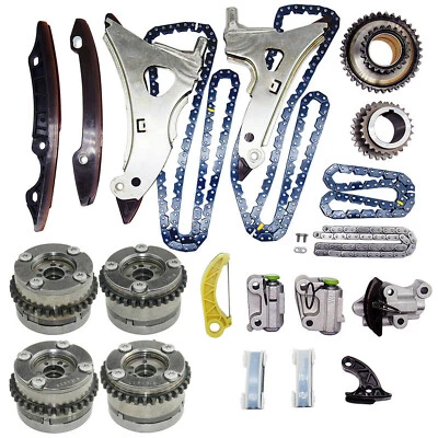 Kit de cadena de distribución ajustador de árbol de levas para Mercedes Benz GLK350 X204 W212 3,5 L M276 Foto 1 de 4