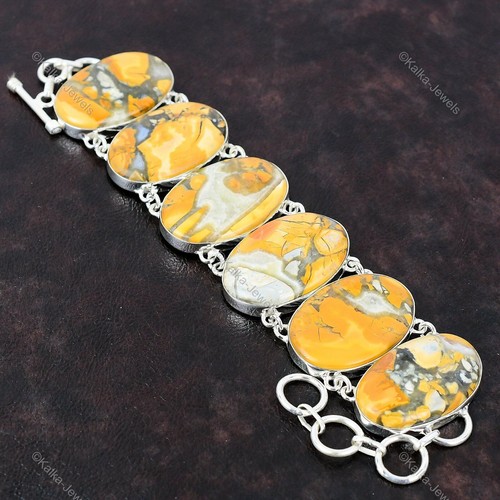 VALENTINO Bracciale Diaspro Maligano Argento Sterling 925 Fatto a Mano Pietra Preziosa Regolabile Gioielliere