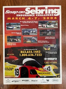2004 Snap-On Sebring Endurance Challenge Werbe-Rennplakat Rolex HSR GT - Bild 1 von 6