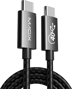 Cavo USB C 240W 1M Nero, Ricarica Rapida PD 5A, Velocità Di Trasferimento Dati 4 - Foto 1 di 12