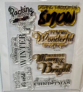 The Ton ~ HOLIDAY LYRICS Clear Cling Stamps~ Christmas songs Words