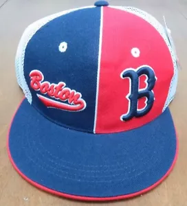 Boston Fitted Flat Brim Hat By Caps Club Size L/XL NWT - Picture 1 of 6