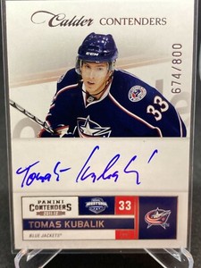 2011-12 Panini Contenders Signature Calder Contenders #213 Tomas Kubalik 674/800
