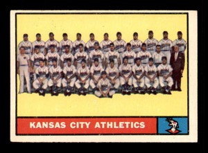 1961 Topps #297 Kansas City Athletics TC EX+ X2395296