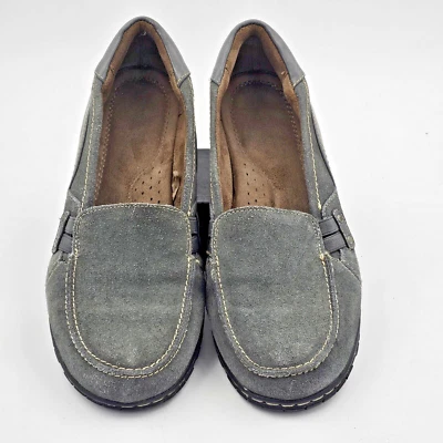 Mocasín Natural Soul Gris Para Mujer 9 Rhetts Informal Sin Cordones Gamuza Cuero Foto 1 de 4