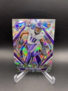 Justin Jefferson 2024 Panini Phoenix Cracked Ice #91 Minnesota Vikings - Foto 1 di 2