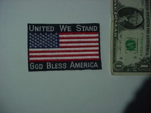 Aufnäher -- AMERIKANISCHE FLAGGE (United We Stand - GOD BLESS AMERICA) - Bild 1 von 1