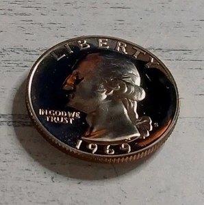 Cuarto Washington 1969-S prueba camafeo **Envío gratuito** - Imagen 1 de 5