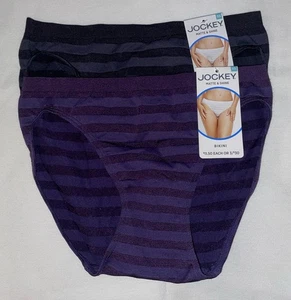 Jockey 1305 Matte & Shine Bikini Panty 2 Pairs Size 5 Small - Picture 1 of 1