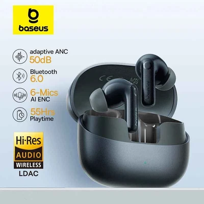 Baseus EP10 Pro ANC Earbuds, Hi-Res LDAC, 6-Mic Calls, 50dB, IP55 TWS - Image 1 of 4