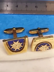 (1126) Manschettenknöpfen  im Etui  Wappen Fliegender ADLER VOGEL - Bild 1 von 14