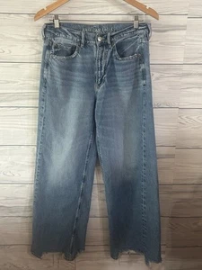 Pantalones de mezclilla para mujer American Eagle AE talla 6 tiro súper alto holgados pierna ancha tobillo 706 - Imagen 1 de 7
