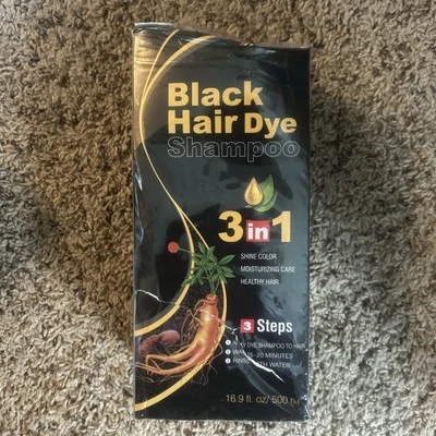 Champú tinte para cabello negro MEIDU instantáneo 3 en 1 + 100% cobertura gris • caducidad: 10/05/27 Foto 1 de 4