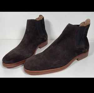 Hudson London dunkelbraune Wildleder Chelsea Boots Größe EU 45 elastische Seiten - Bild 1 von 11
