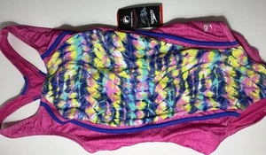 Speedo Youth Girls One Piece Swimsuit Size XL (16) Pink Multicolor - Picture 1 of 5