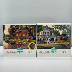Lot 2 KIM NORLIEN 1000 pc PUZZLES by BUFFALO GAMES LLC COMPLETE & GENTLY USED - Picture 1 of 4