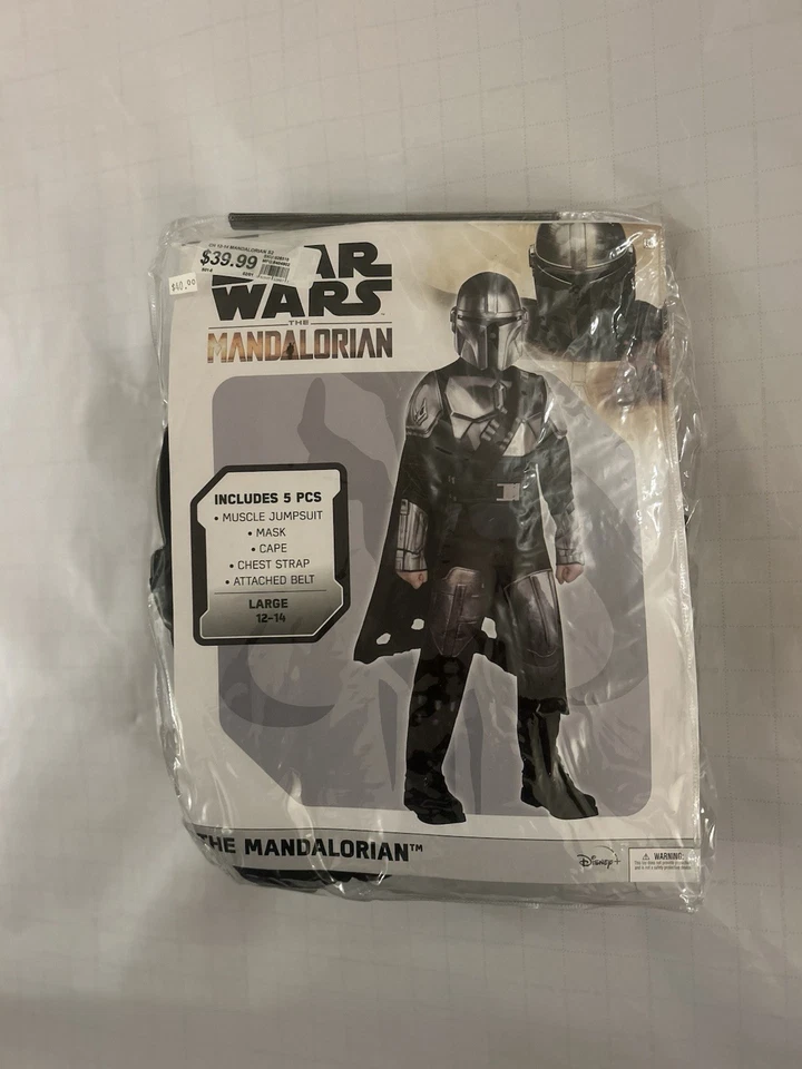 Disney Star Wars Mandaloriano Niño Disfraz Mono Máscara Foto 1 de 1