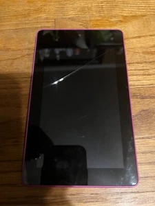 Amazon Kindle Tablet 7 inch PINK Model CE0682 cracked screen work fine 8GB Wi-Fi - Picture 1 of 2