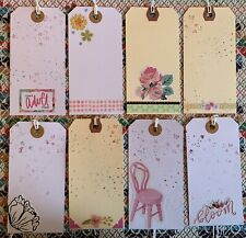 LOT 45 PRICE GIFT TAGS 5” Wine Keys cottagecore Vintage Pink Wine Shoes Flower