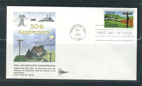 US Scott # 2144 Rural Electrification Administration FDC . Gill Craft  cachet Cover