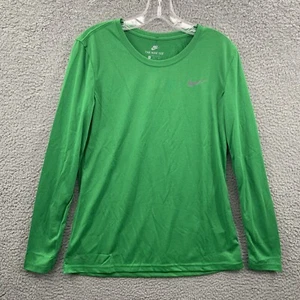 Nike Legend Shirt Women Medium Green Long Sleeve Dri-FIT Training Top Ladies Tee - Picture 1 of 13