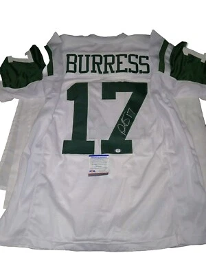 Plaxico Burress Signed White New York Jets AuthentiJersey Autographed PSA Rare - Image 1 of 3
