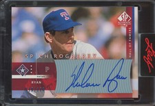 2003 SP Authentic SP Chirography Hall Of Famers Nolan Ryan 110/170 Auto