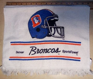 NEW Lot Of 2 Vintage 1989 Denver Broncos Cannon Sports Towel 16" x 26" - Picture 1 of 6