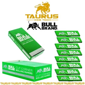 1000 x BULL BRAND Esquinas de corte verde PAPEL Filtro Rizla Fumar cigarrillos - Imagen 1 de 1