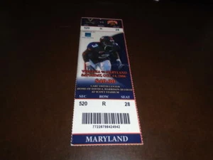 2006 MARYLAND AT VIRGINIA COLLEGE FOOTBALL FULL TICKET - Picture 1 of 2