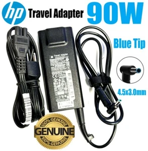 Genuine HP 90W 19.5V AC Travel Adapter Charger Blue Tip 601485-001 HSTNN-DA22 - Picture 1 of 10