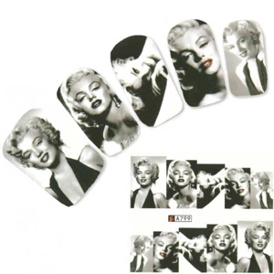 Nagel Sticker Aufkleber Marilyn Monroe Nail Art Nägel Fuß Water Decal - Picture 1 of 2