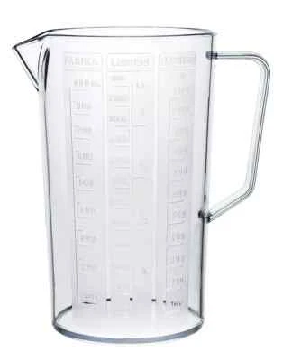 CARAFFA BROCCA PLASTICA PER ALIMENTI CON MANICO GRADUATA LITRI 1 TRASPARENTE - Immagine 1 di 4