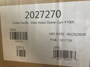 Lionel 2027270 Union Pacific Challenger Vista Vision Dome Kamera Auto 7005 Neu/Bx - Bild 1 von 1