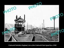OLD POSTCARD SIZE PHOTO CUDWORTH YORKSHIRE ENGLAND THE RAILWAY STATION c1940
