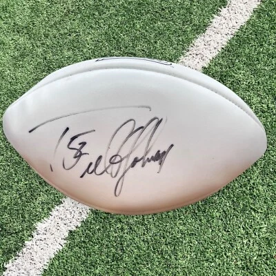 Тед Джонсон 52 Ричард Сеймур 93 с автографом New England Patriots NFL футбол - Изображение 1 из 4