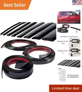 16Ft Glossy Black Automotive Car Exterior and Interior Molding Trim Universal... - Picture 1 of 10