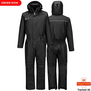 Portwest PW3 Winter Overall schwer wasserdicht Kapuze WorkWear Overall UK - Bild 1 von 8
