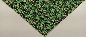 Dog Bandana, St. Patrick's Day, Shamrocks, Green, XS, L - Picture 1 of 2