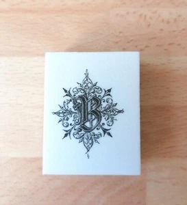 💗 La Blanche Stempel ca. 3 x 5 cm *Buchstabe, Letter, Schnörkel, Alte Schrift - Bild 1 von 4