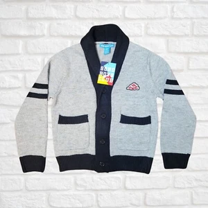 SOHO Boys Club Gray Varsity Style Cardigan Sweater Los Angeles Youth Boys NWT - Picture 1 of 4
