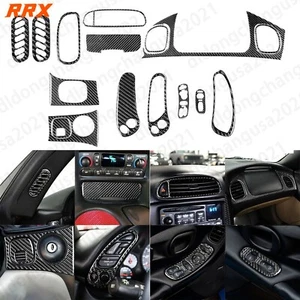 Juego completo de 15 piezas interior de fibra de carbono real para Chevrolet Corvette C5 1998-04 - Imagen 1 de 18