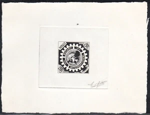1955 Monaco SC.353 30FR Signed Artist Die Proof in black Rotary 50th Anniversary - Picture 1 of 1