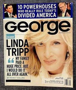 GEORGE MAGAZINE - LINDA TRIPP COVER DECEMBER 2000/JANUARY 2001 JFK JR VG+ - Picture 1 of 3