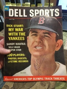 July 1964 Dell Sports Magazine w/ 12 Vintage Autographs Chris Short Dick Stuart - Picture 1 of 14