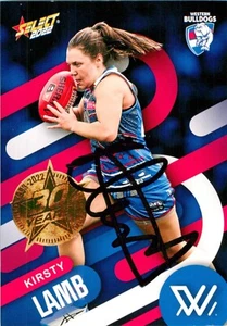 Signed 2022 Western Bulldogs AFLW Select Footy Stars 30 Years Card - Kirsty Lamb - Picture 1 of 3