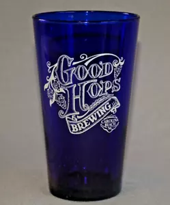 GOOD HOPS Brewing ~ Vaso/vaso de pinta AZUL COBALTO - Carolina Beach - Imagen 1 de 2