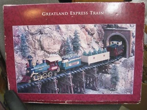 LARGE G SCALE TRAIN SET 2-6-2 LOCOMOTIVE, COAL TENDER, FREIGHT CAR, CABOOSE - Bild 1 von 11